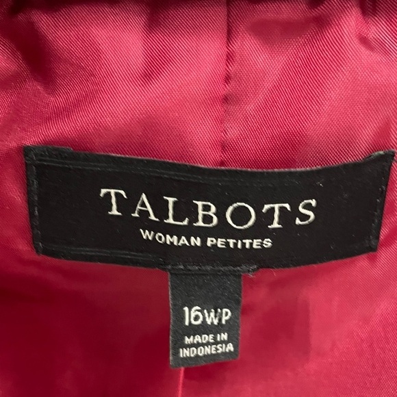 Talbots Floral Grace Fitted Cotton Blend Lined Pockets Button Rose Blazer Jacket - Picture 3 of 12